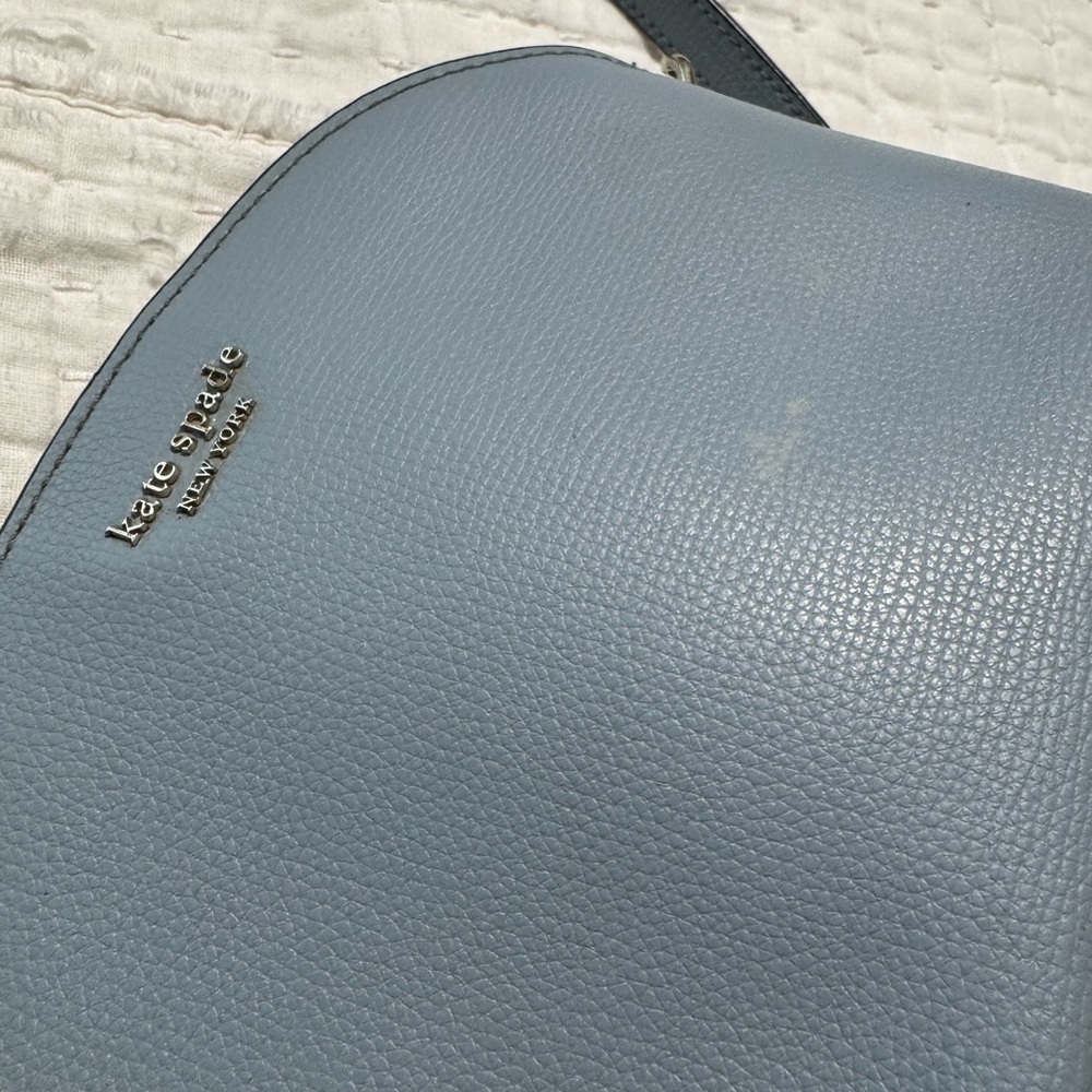 Kate Spade light Blue Crossbody Bag with silver Chain Detail - Picture 4 of 7